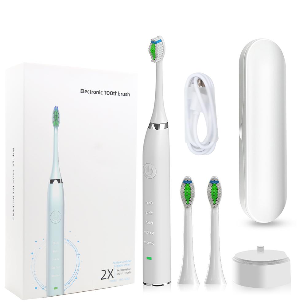 Sonic Electric Toothbrush IPX7 Waterproof Cordless Rechargeable